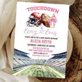 Convites Football Theme Girl Baby Shower