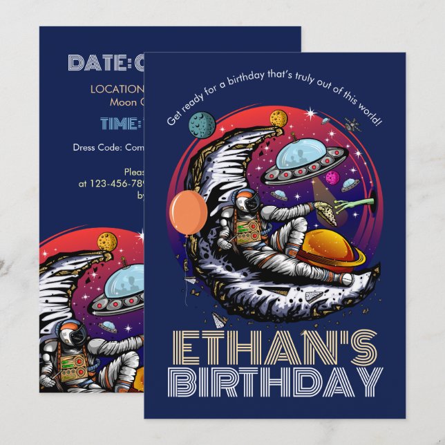 Convites Fora deste aniversário mundial (Frente/Verso)