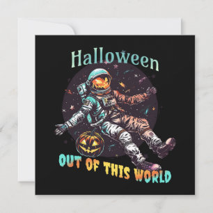 Convites Fora deste Astronauta Mundial Pumpkin Halloween 20