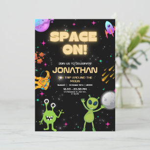 Convites Fora deste Mundo Aniversário Alienígena OVNI Espaç
