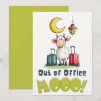 Fora do Escritório MOOO! | Vaca Engraçada de Eid d