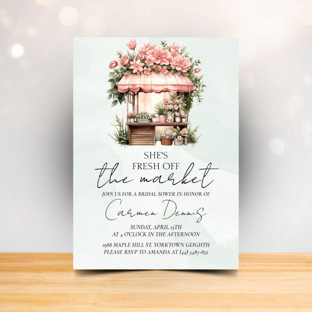 Convites Fora do mercado do agricultor Chá de panela (Criador carregado)