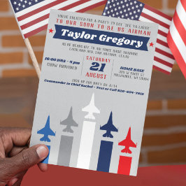 Convites Força Aérea Militar Jet Saindo Festa