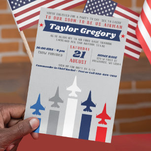 Convites Força Aérea Militar Jet Saindo Festa