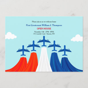Convites Força Aérea, Red White e Blue Welcome Home Party