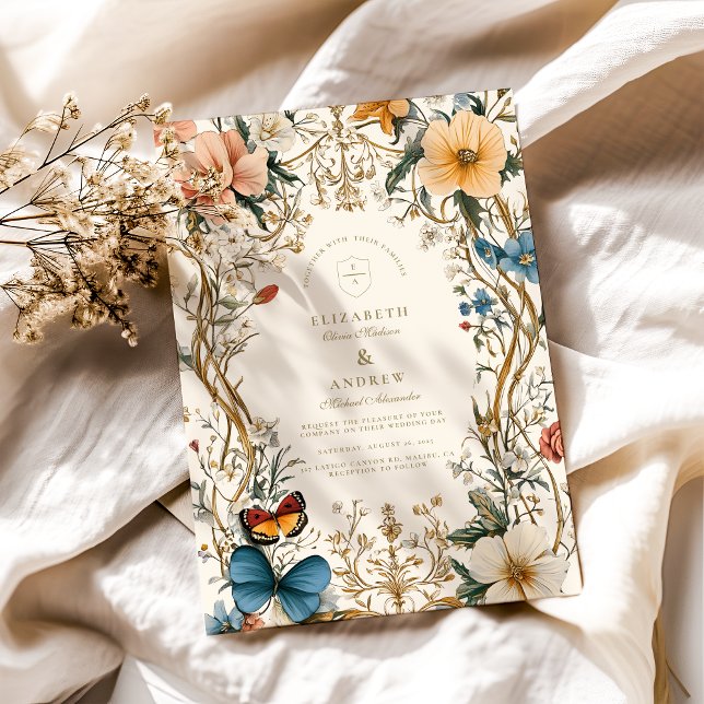 Convites Forest Floral Fern Wedding (Criador carregado)