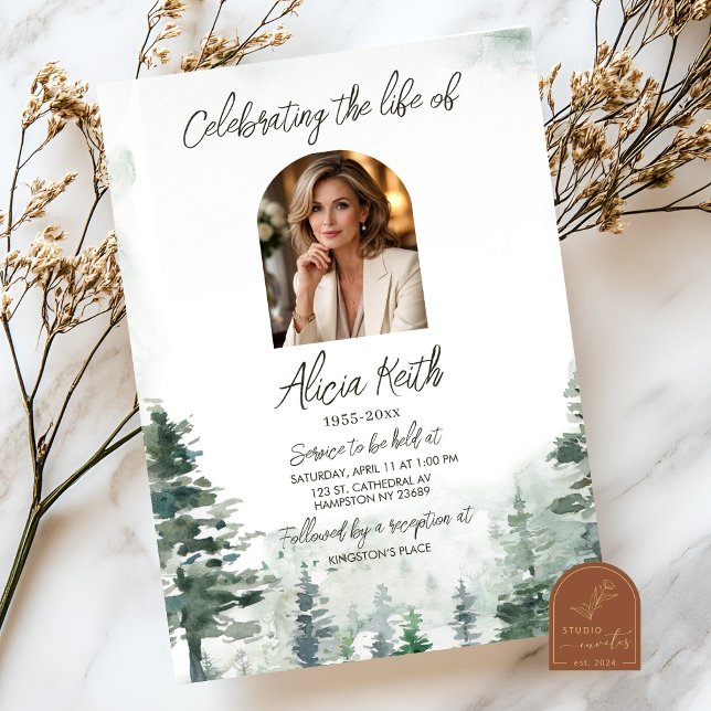 Convites Forest Funeral Invitation (Criador carregado)