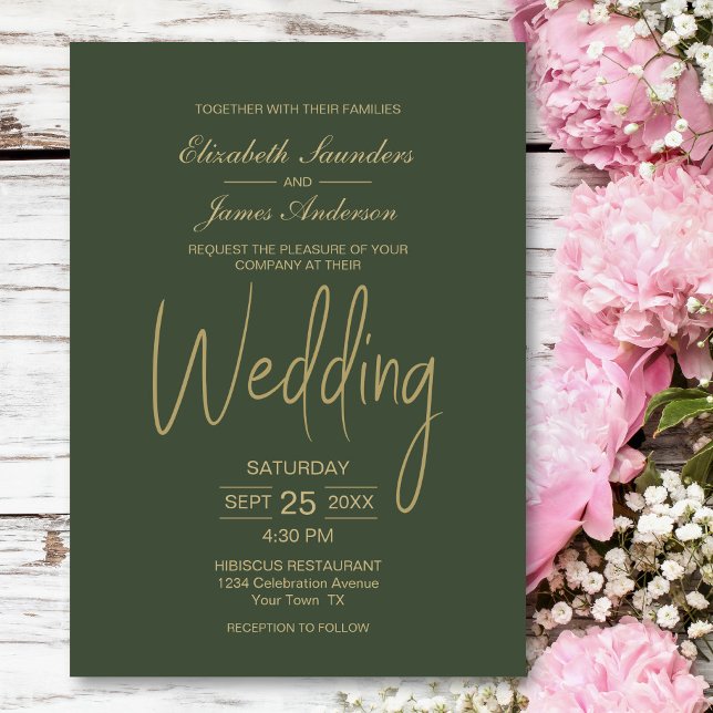 Convites Forest Green Wedding (Criador carregado)