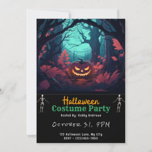 Convites Forest Jack-O' Lanterna Black Halloween