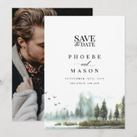 Forest Lake Woodland Foto de Casamento Salve a Dat