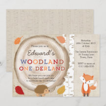 Forest ONEderland Woodland Cria primeiro aniversar