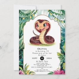 Convites Forest Viper Cobra Birthday