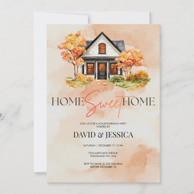 Convites Forest Woodland Housewarming Party  (Frente)