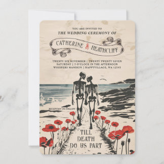 Convites Forever Love by the Sea Wedding Invitation