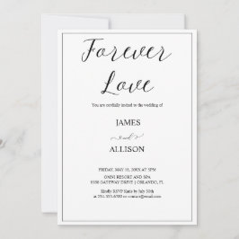 Convites Forever Love Saúde Elegante Minimalista Simples