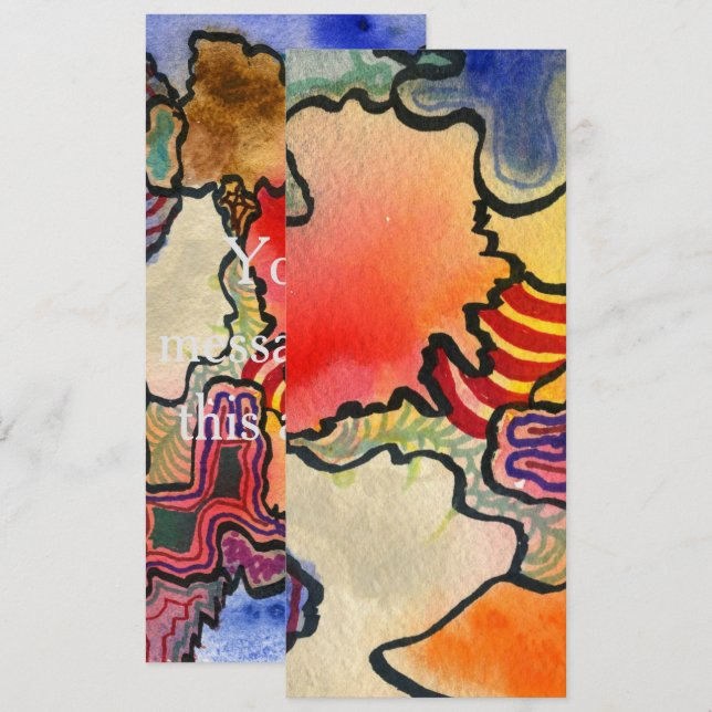 Convites Forma livre, legal e cores quentes (Frente/Verso)