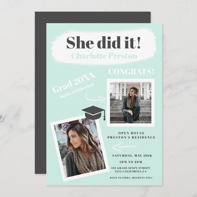 Convites Formação de bruxos de cinzas de árvores modernas 2 (Frente/Verso)