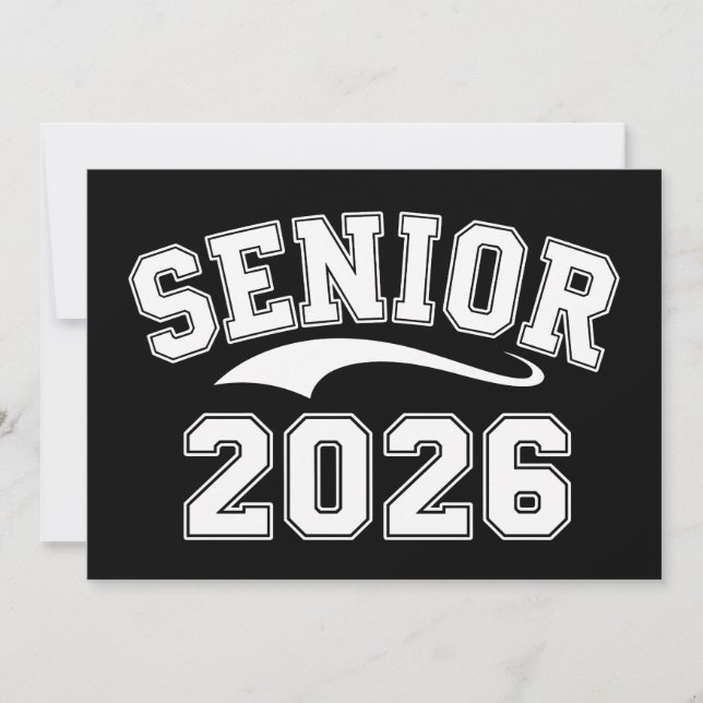 Convites Formado na Turma de 2026 Classe de 26 Graduação (Frente)
