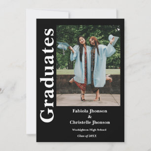 Convites Formadores de dupla graduação graduação em marinho