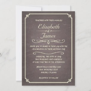 Convites Formais de Casamento com Chalkboard