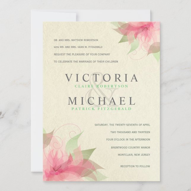 Convites Formais De Casamento Ecológico (Frente)