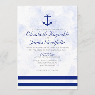 Convites formais do casamento da âncora