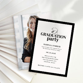 Convites Formal Elegant Graduation Party | Photo Back