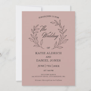 Convites Formal Elegante Deixa Casamento Negro Lilac
