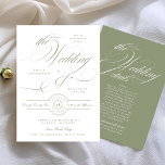 Convites Formal Elegante Sage Green Wedding | Detalhes Ante<br><div class="desc">***este design faz parte de uma coleção correspondente*** ______________________ este modelo de design é totalmente editável / personalizável por você o cliente - clique em personalizar outro botão se quiser mover, adicionar, eliminar ou fazer alterações significativas ao design ________________________ ___ *se tiver perguntas sobre DESIGN ou precisar de mais designs...</div>