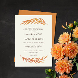 Convites Formal Simples De Ramificação De Casamento De Outo