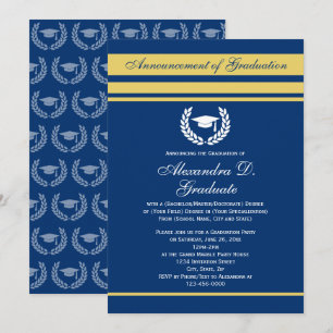 Convites Formal Stripes College - Graduação do Segundo grau