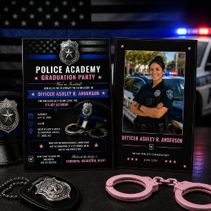 Convites Formanda da Academia de Polícia Feminina Thin Blue