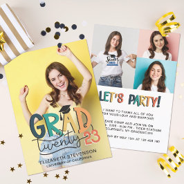 Convites Formando 2023 festa de formatura 4 retrorcolorida