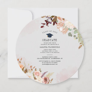 Convites Formando 2025 Festa de formatura Floral de Aquarel