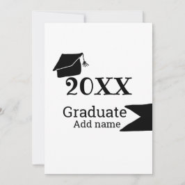 Convites Formando 20XX graduação que é simples e moderno