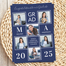 Formando 6 Graduação Azul do Marinho Personalizado