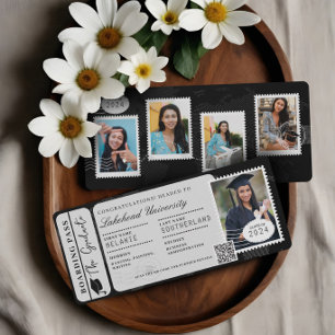 Convites Formando Adventure Aguarda Bilhete de Plano de Pas