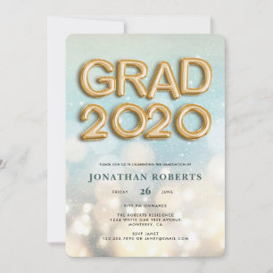 Convites Formando Bokeh Gold Foil 2020