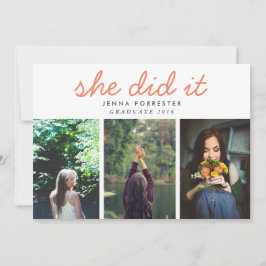 Convites Formando Cute Ela Fez Um Script De Três Fotos Cora