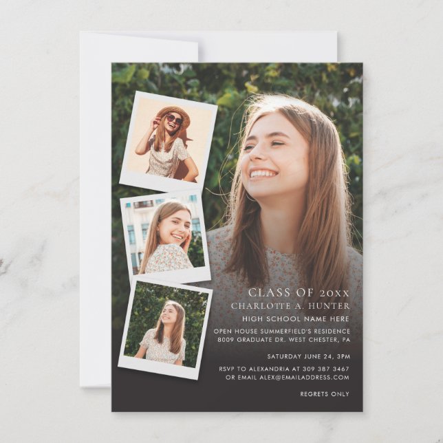 Convites Formando de Casa Aberta para Colagem de Fotos 2024 (Frente)