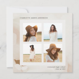 Convites Formando de colagem de abstrato mínimo moderno