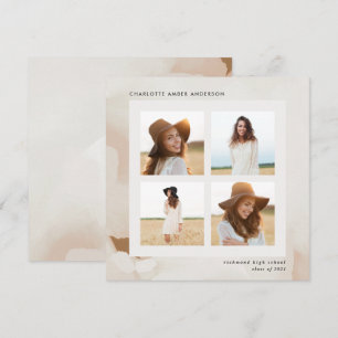 Convites Formando de colagem de abstrato mínimo moderno