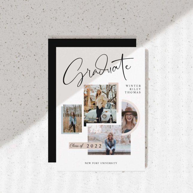Convites Formando de Colagem de Fotografias com Graduação M (Criador carregado)