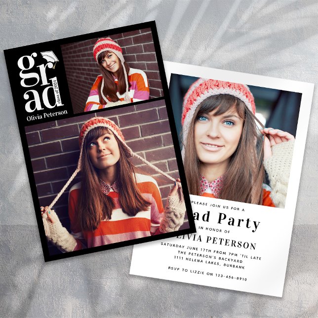 Convites FORMANDO de Festa de formatura de Colagem de Fotog (Criador carregado)