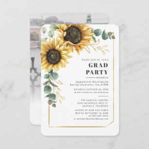 Convites Formando de girassol 2025 Festa de formatura fotog