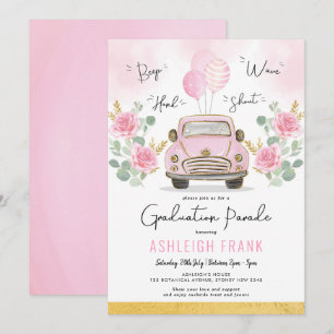 Convites Formando de Segundo grau de Graduação de Rosas Ros