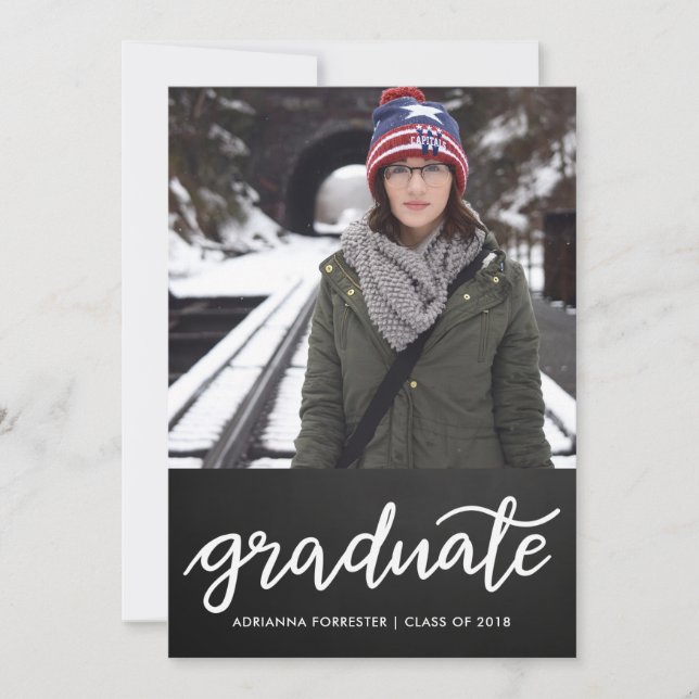 Convites Formando de teclado manuscrito | Foto (Frente)