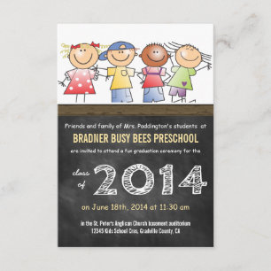 Convites Formando do pré-escolar ou do quadro da classe do