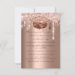 Convites Formando Dourado de Dissipador Glitter  