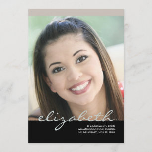 Convites Formando elegante do nome do roteiro: Champagne